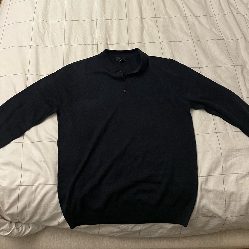 Long sleeve knit polo